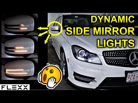 Видео: Как установить фонари указателей поворота на зеркала Mercedes DYNAMIC (последовательные)
