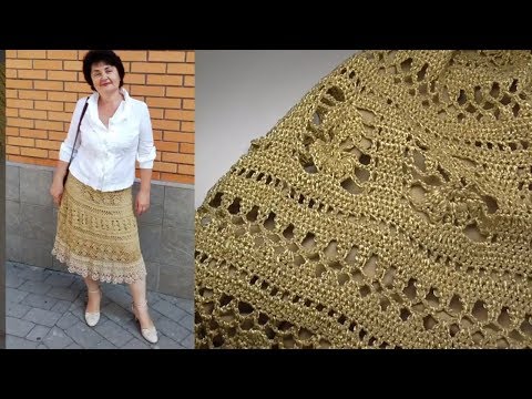 Видео: Юбка крючком Узор для  юбки крючком