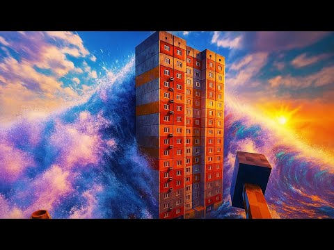 Видео: АСМР МОЩНОЕ ЦУНАМИ СНОСИТ ЗДАНИЯ В TEARDOWN