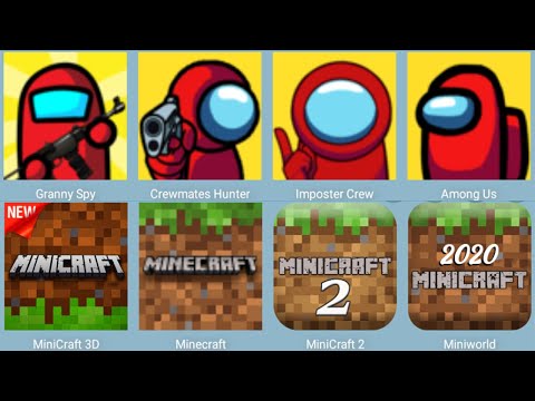 Видео: Gameplay - Minecraft,Granny Spy,MiniCraft 3D,Among Us,Miniworld,Imposter Crew,Майнкрафт Эволюция