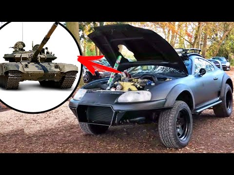 Видео: 5 МЕГА АВТОМОБИЛЕЙ с двигателями от ... ТАНКА!