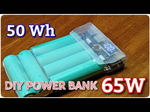 Видео: Делаем power bank мощностью 65 watt на шести элементах 18650