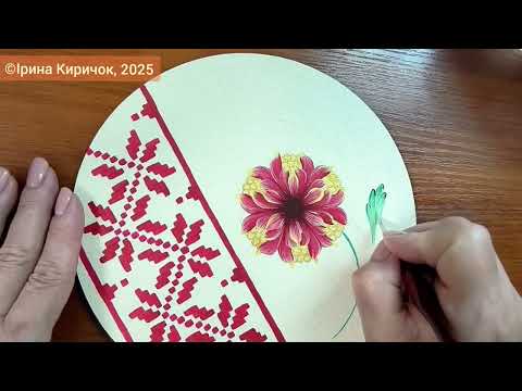 Видео: Картина з вишивкою та петриківським розписом від @Kyrychok_art 