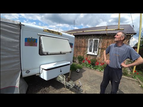 Видео: Клёпаный прицеп РОСТВЕРТОЛ-Прицеп Дача из СССР с палаткой. 8120 А.