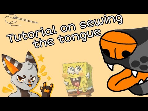 Видео: Туториал по шитью языка / Tutorial on sewing the tongue