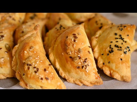 Видео: Вкусные пирожки в духовке! Пирожки из рубленого(песочного) теста с куриным и говяжьим мясом!
