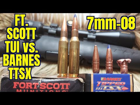 Видео: Форт-Скотт TUI против Barnes TTSX 120gr 7mm-08 Ruger Compact