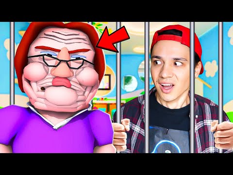 Видео: УБЕЖАЛ ИЗ ДЕТСКОГО САДИКА! УЖАСНО ЗЛАЯ НЯНЯ в РОБЛОКС!😱