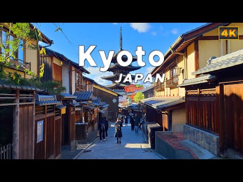 Видео: JAPAN Walking Tour, Kyoto Kiyomizu-dera 清水寺 Красивый сайт осенней листвы🍁