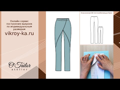 Видео: Моделируем брюки с запахом