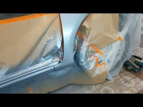 Видео: Toyota Corolla (#4) - КРАСИМ порог с переходом на переднее и заднее крылья и датчики парктроника.