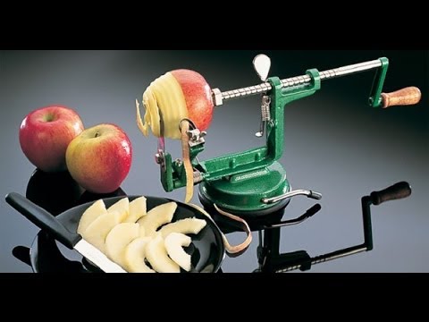 Видео: Яблокорезка Ezidri Apple Peeler - краткий обзор.