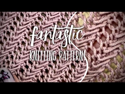 Видео: Такого вы еще не видели! Самая красивая простая сеточка спицами!!!💥💥💥 Beautiful knitting pattern