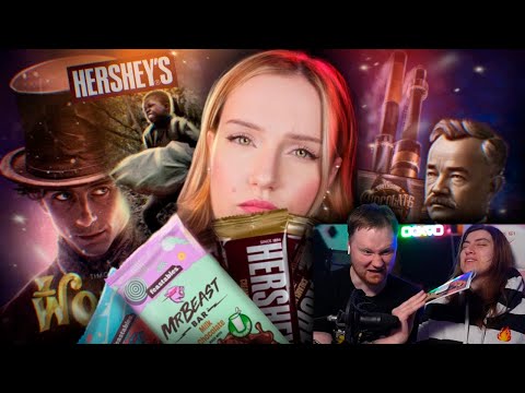 Видео: УНИЧТОЖАЯ ШОКОЛАД: Реальная история Вилли Вонки, MrBeast против HERSHEY’s | РЕАКЦИЯ на Jane Kravitz