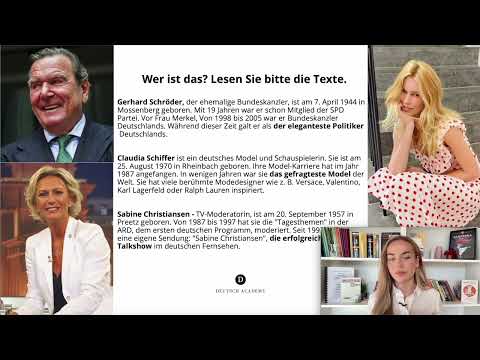 Видео: Wer ist das? -🇩🇪Немски език А2🇩🇪 - LESEVERSTEHEN | Deutsch Academy