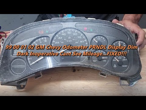 Видео: 99 00 01 02 GM Chevy Одометр PRNDL Дисплей тусклый, не работает, пробег не виден...ИСПРАВЛЕНО!!!