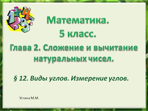 Видео: Математика 5 класс  Глава 2  Виды углов. Измерение углов