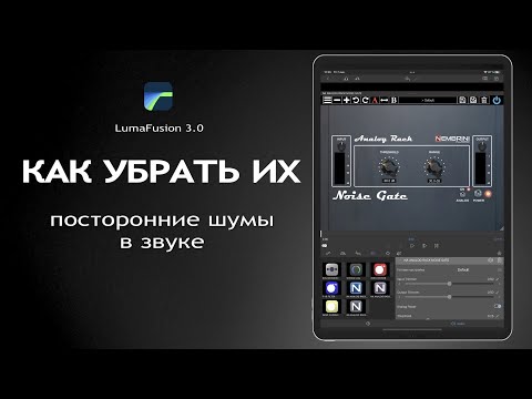 Видео: Как убрать посторонние шумы из звука? Noise Gate. LumaFusion 3.0 - плагины Audio Units v3. iPad Pro.