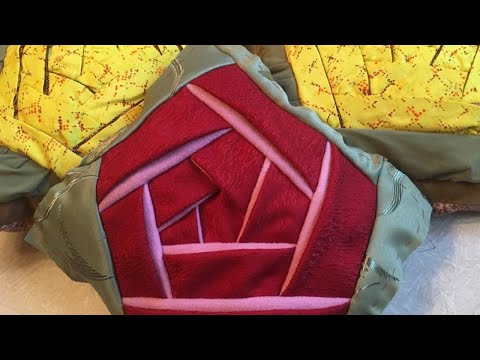 Видео: Объемная Крейзи-роза из лоскутков. DIY