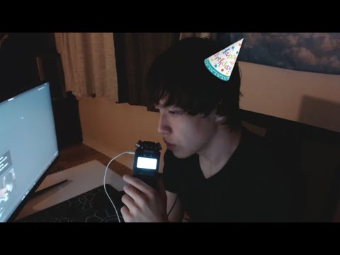 Видео: asmr in русский, tascam mouth sounds & mic brushing (birthday video)