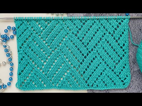 Видео: Интересный ажурный узор спицами/ Схема узора/ Interesting openwork pattern