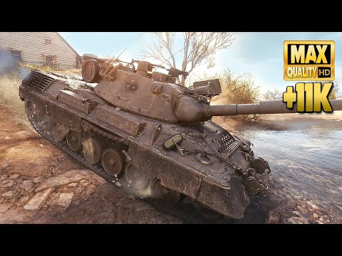 Видео: Леопард 1: контроль середины карты «Шоссе» - World of Tanks