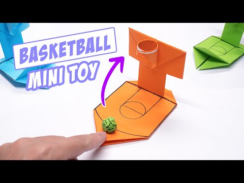 Видео: Оригами Баскетбольная мини-игрушка || Легкие движущиеся бумажные игрушки
