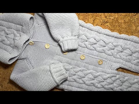 Видео: МК. Детский комбинезон. Вязание спицами. 2 часть. 