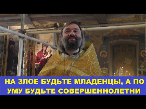 Видео: На злое будьте младенцы, а по уму будьте совершеннолетни. Священник Валерий Сосковец