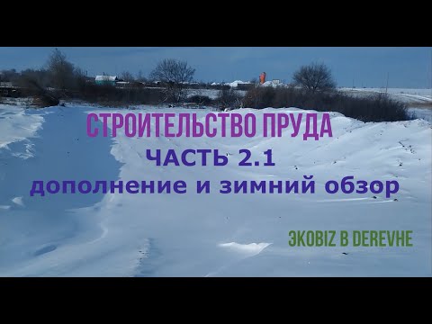 Видео: Строительство пруда. Часть 2.1. Дополнение и зимний обзор.