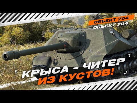 Видео: ОБЪЕКТ 704 - КРЫСА ЧИТЕР ИЗ КУСТОВ!