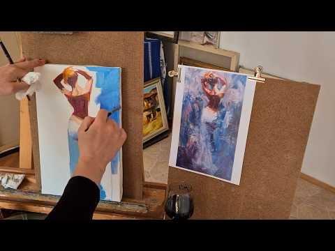 Видео: Рисуване с Диян Димитров - "Дамата с лятна рокля"
