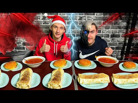 Видео: ШАУРМА БУРГЕР БОРЩ КТО ПЕРВЫЙ БЫСТРЕЕ СЪЕСТ ВСЮ ЕДУ ПОЛУЧИТ ПРИЗ ДЕНЬГИ