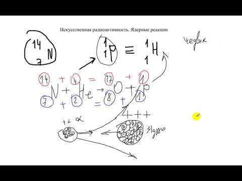 Видео: Искусственная радиоактивность.  Ядерные реакции