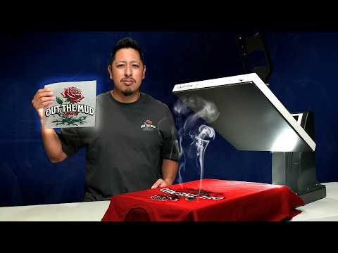 Видео: Как нанести термопресс на футболку за 15 секунд (печать на футболку методом DTF)