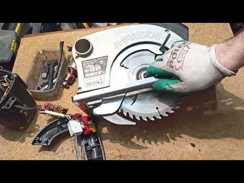 Видео: Parkside опять экономит! Дисковая пила Parkside PHKS 1450 Ремонт пилы