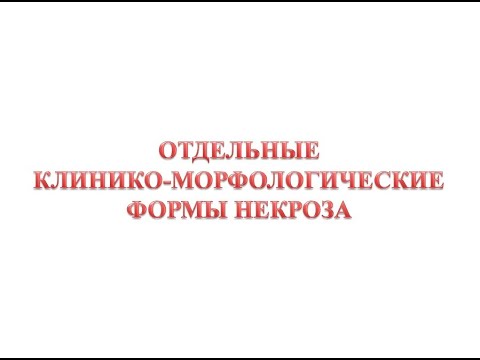 Видео: Клинико-морфологические формы некроза