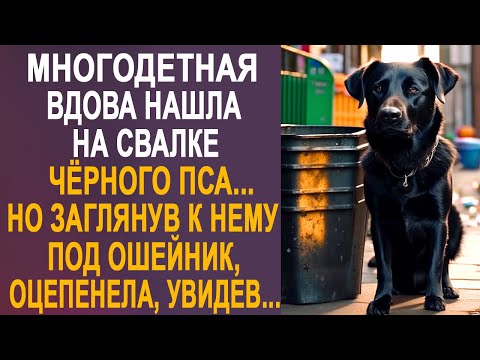 Видео: Многодетная вдова нашла на свалке уличного пса. Но заглянув ему под ошейник, оцепенела...