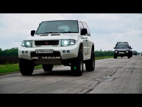 Видео: Mitsubishi Pajero EVOLUTION против нивы и УАЗА на бездорожье
