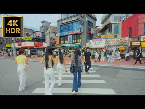 Видео: Прогулка по Сеулу в формате 4K — улица Хондэ в воскресенье | Корея