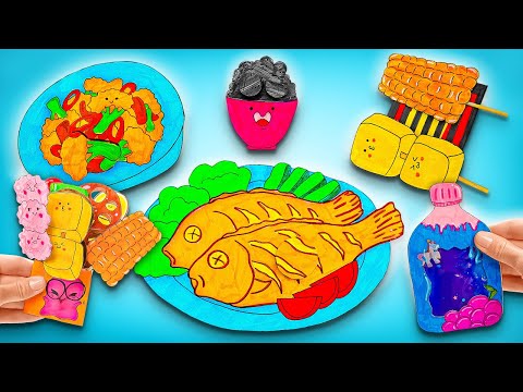 Видео: Мастерим еду из бумаги || Простые и веселые поделки 🍦🍡🥝