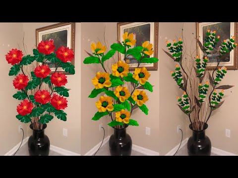 Видео: Как сделать комнатный угловой цветок из полиэтиленового пакета