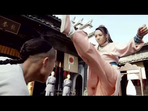 Видео: Мастера принижают красотку, но ее кунг-фу непобедима и побеждает трех мастеров подряд.