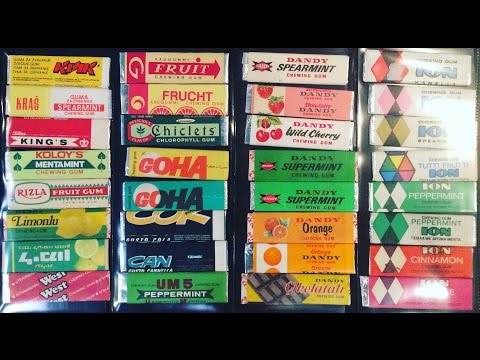 Видео: Коллекция оберток от жвачек в пластинках (Sticks Gum Wrappers Collection)