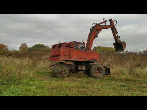 Видео: Экскаватор ЭО 3322А обзор старого экскаватора Ленинградского или Калининского завода