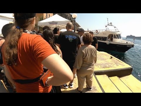 Видео: Круиз Мано Сапанут, июль 2024. Хайфа - Родос - Санторини. Город Тира. Старый порт и снова очереди