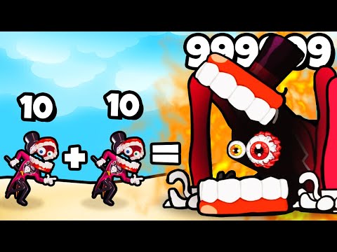 Видео: МАКСИМАЛЬНАЯ ЭВОЛЮЦИЯ МОНСТРОВ ЦИФРОВОГО ЦИРКА! | Merge Clown Digital Circus