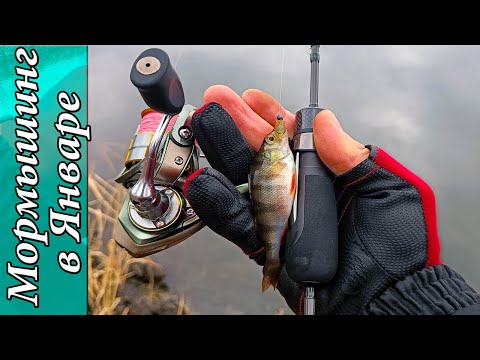 Видео: МОРМЫШИНГ на малой реке в Январе. ОКУНЬ клюет на каждом забросе!!!