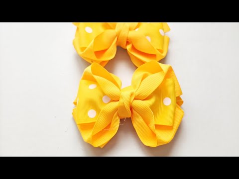 Видео: Бантики в нежно жёлтом цвете.