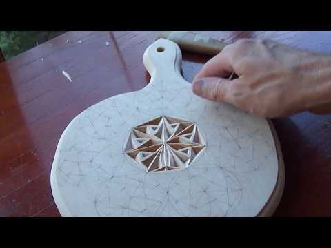 Видео: Геометрическая резьба по дереву. Урок 34 часть 2 (geometric wood carving)